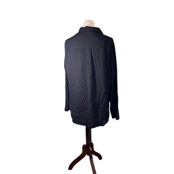 NWT black button down shirt L - Picture 2 of 3